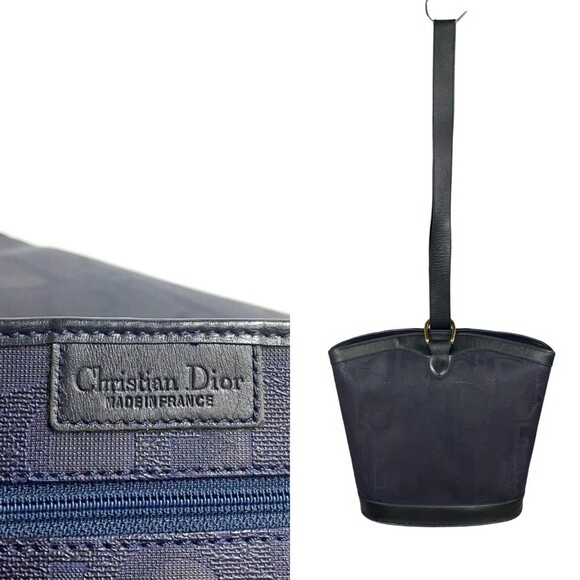 CHRISTIAN DIOR Blue Leather Trotter Shoulder Bag - Picture 3 of 9